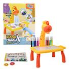 Mini Lousa Mágica Infantil Interativa Mesinha Com Projetor Girafinha