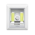 Mini Luminária Botão LED Dimerizável Portátil 3W 6500K Luz Branca Fria 3 Pilhas AAA Elgin