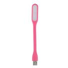 Mini Luminária com Lâmpada Led USB Portátil Flexível Rosa