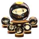 Mini Luminária Decorativa Bola de Cristal Galáxia Planeta Globo 3D Led Usb Abajur de Mesa Decoração Pequena Presente Enfeite Decorativo Sortido