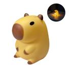 Mini Luminária em LED Abajur Decorativo de Capivara para Mesa