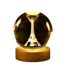Mini Luminária Led Globo De Vidro 3d Abajur Quarto Infantil