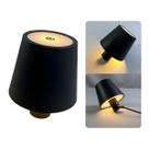 Mini Luminária Led Preta Usb Toque Portátil Mesa Leitura Estudo Luz Quente e Fria Suporte