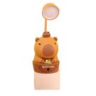 Mini Luminária LED Recarregável Capivara com Apontador Fofo