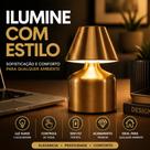 Mini Luminária Mesa USB Recarregável LED 3 Níveis para Quarto Escritório Leitura