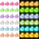 Mini Luminous Rabbit HEQU 48 unidades de resina para artesanato e decoração de jardim