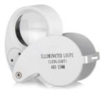 Mini Lupa Mão Led Zoom 40x25mm Joalheiro Pratico Gota De Mã