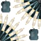 Mini luzes de corda de Natal FUNPENY 100LED 10m, pacote com 2