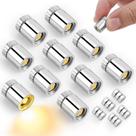 Mini luzes LED BTFO 10 un. branco quente a pilha