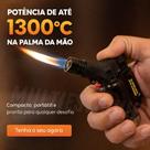 Mini Maçarico Portátil Recarregável a Gás