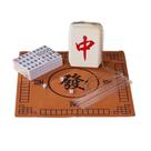Mini Mahjong, conjunto de azulejos portáteis com bolsa, jogo de viagem, branco Mini Mahjong, conjunto de azulejos portáteis com bolsa, jogo de viagem, branco