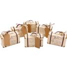Mini mala Favor Box VGOODALL, papel kraft vintage, 50 unidades