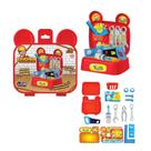 Mini Maleta Ferramentas de Brinquedo Infantil Oficina de Construção Com 17 Peças Para Crianças