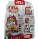 Mini Maleta Infantil Fast Food 29 peças Mini Maleta Infantil Fast Food 29 peças