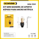 Mini Mandril de Aperto Rápido Para