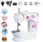 Mini máquina de costura ajustável de 2 velocidades com fio duplo portátil máquina de costura multifuncional Mini máquina de costura ajustável de 2 velocidades com fio duplo portátil máquina de costura multifuncional