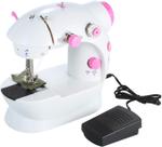Mini Máquina de Costura Ajustável de 2 Velocidades de Rosca Dupla Portátil Elétrico Multifuncional de Costura -SM202