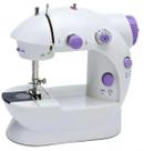 Mini Maquina de Costura Portátil Branca Bivolt com Pedal