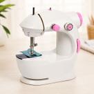 Mini Máquina De Costura Portátil Elétrica Bivolt Com Pedal Kit Bobinas E Agulha