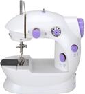 Mini Máquina De Costura Reta Portátil Com Pedal 110v/ 220v Cor Branco