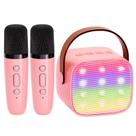 Mini máquina de karaokê YLL para crianças e adultos, alto-falante Bluetooth portátil com 2 microfones sem fio, brinquedos, presentes de aniversário para meninas de 4, 5, 6, 7, 8, 9, 10, 11, 12 anos e adolescentes com mais de 12 anosRose