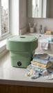Mini Máquina De Lavar Roupa De Bebê Calcinha Cueca É Bivolt 127/220v Verde-claro