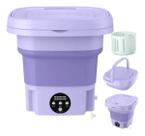 Mini Máquina de Lavar Roupa Portátil Dobrável 11 Litros com Centrífuga e 3 Modos de Lavagem Bivolt