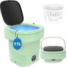 Mini Máquina de Lavar Roupa Portátil Dobrável Kwiwis 11L - Verde