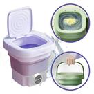 Mini Máquina de Lavar Roupas Portátil Dobrável 6,5L Bivolt e Roupas de Bebê