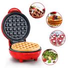 Mini Máquina de Waffles doce e salgado 110v 350w VERMELHO