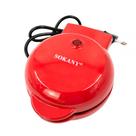 Mini Maquina Forma Elétrica Retro De Fazer Waffles Donuts Rosquinhas Cor:Vermelho