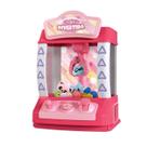 Mini Máquina Pelúcia Garra Divertida Rosa Dm Toys
