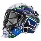 Mini máscara de goleiro de hóquei NHL Vancouver Canucks com estojo Mini máscara de goleiro de hóquei NHL Vancouver Canucks com estojo