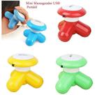 Mini Massageador Massagem Portátil A Pilha Usb Com 3 Pontos Relaxante
