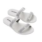 Mini Melissa Duo M Lover Slide Inf 38092 Cor:Branco PrataTamanho:28