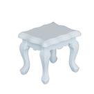 Mini mesa de café branca Dollhouse Furniture em escala 1:12