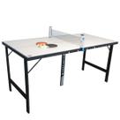 Mini Mesa de Ping Pong Portátil Dobrável com Kit 1 Rede Retrátil 2 Raquetes 3 Bolinhas Belfix