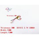 Mini Micro Bateria 3,7v 30mah 3mm X 10mm X 12mm 301012
