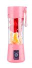Mini Mixer Portátil Rosa para Suco e Vitaminas