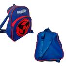 Mini Mochila 2 zíperes Ninja Cor azul e vermelho