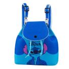 Mini Mochila Azul Stitch Sentado 19x9x19cm - Disney