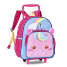 Mini Mochila De Rodinha Unicórnio Infantil Meninas Clio Pets