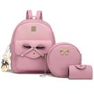 Mini mochila K.E.J. Bowknot Leather, 3 peças para mulheres