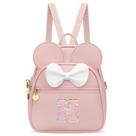 Mini mochila KKXIU Girls Initial Bowknot de material sintético rosa