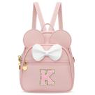Mini Mochila KKXIU para Meninas - Laço com Inicial Rosa