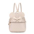 Mini mochila KL928 para meninas Bowknot Polka Dot em couro PU