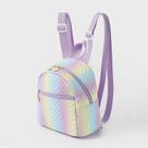 Mini Mochila Tie Dye Arco Iris Feminina Estilo Fofo Macio Kawaii Criativa e Divertida