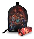 Mini Mochila Urbana + Estojo - Stranger Things 5 Lançamento