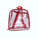 MINI mochila VERMELHA infantil transparente cristal escola viagem lancheira piscina brinquedo