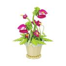 Mini Modelo De Brinquedo De Tijolo HUIQIBAO MOC, Buquê De Girassóis E Rosas, Flor Eterna Em Vaso